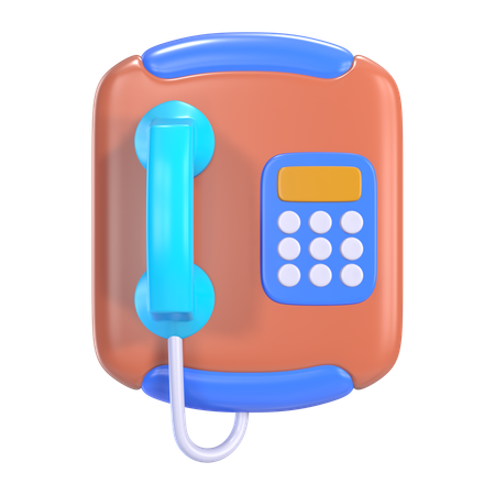 公衆電話  3D Icon