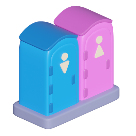 Public Toilet  3D Icon