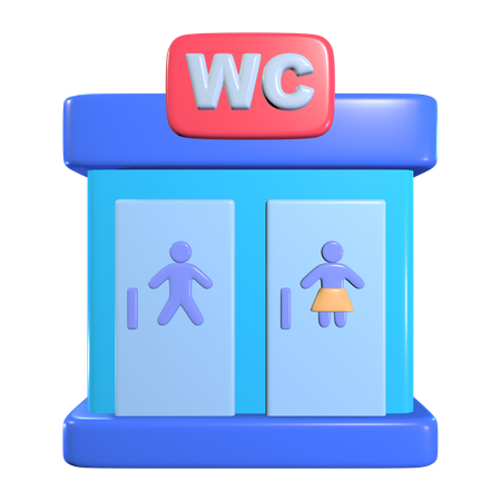 Public Toilet  3D Icon