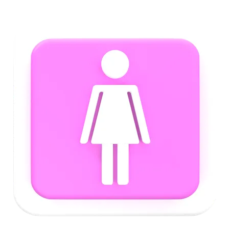 Public Toilet Female  3D Icon