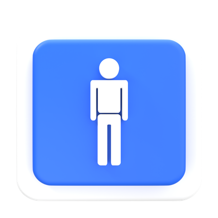 Public Toilet male  3D Icon