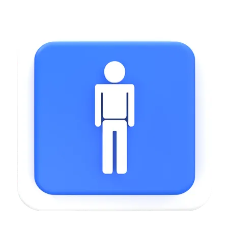 Public Toilet male  3D Icon