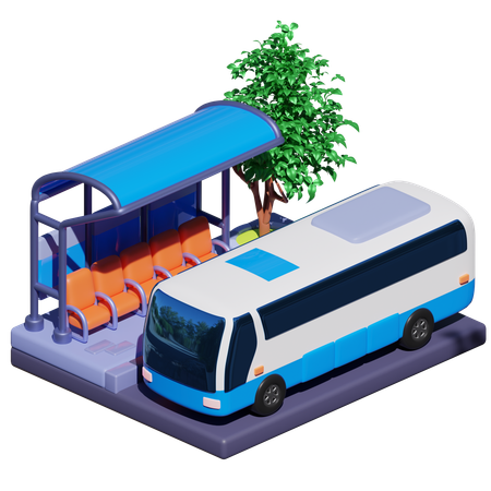 Public Transportation  3D Icon