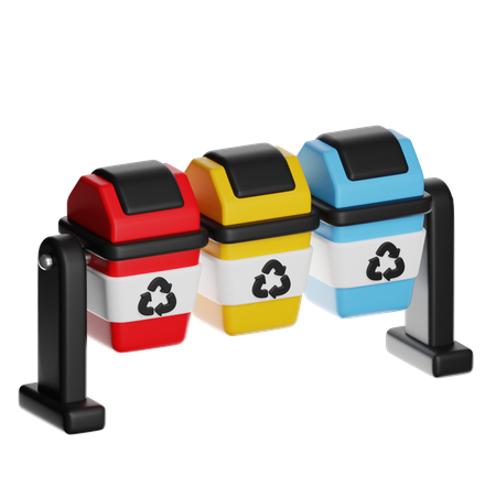 Public Trash Bin  3D Icon