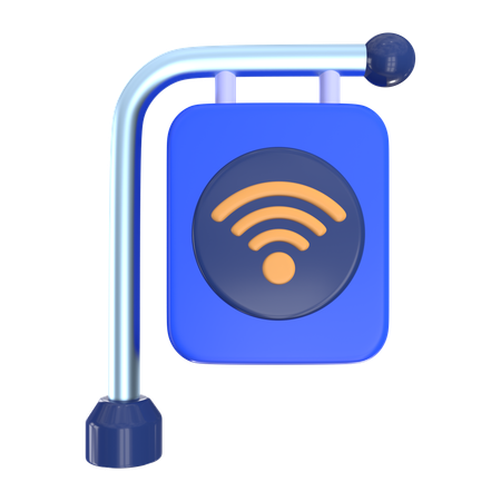 Public Wi Fi Hotspot  3D Icon