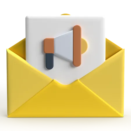 Correo publicitario  3D Icon