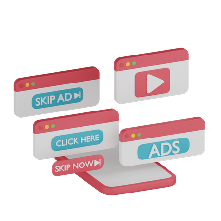 Publicidad digital  3D Icon