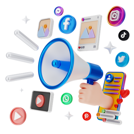 Publicidad digital  3D Icon