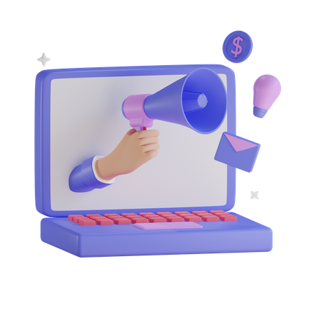 Publicidad digital  3D Icon