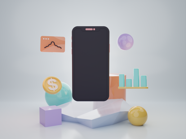 Publicidad financiera en línea  3D Icon