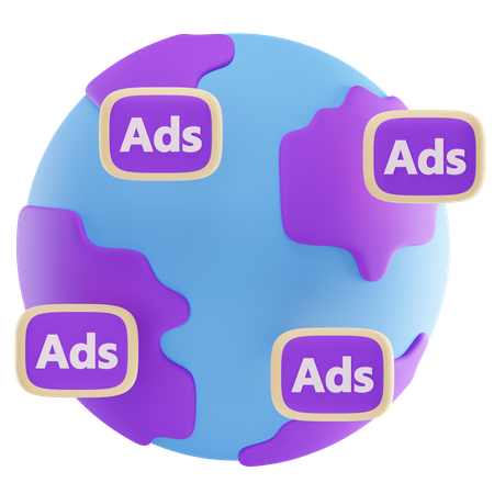 Publicidad global  3D Icon