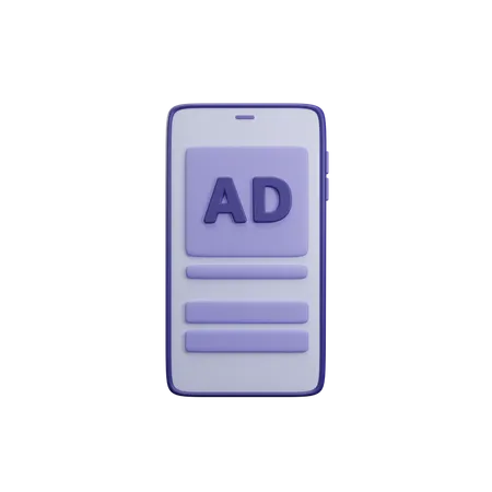 La publicidad móvil  3D Icon