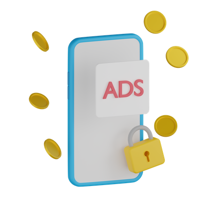 Publicidad móvil paga  3D Icon