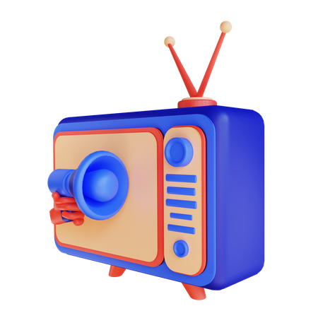 Publicidad televisiva  3D Icon