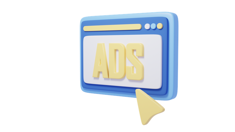 Publicidad web  3D Icon