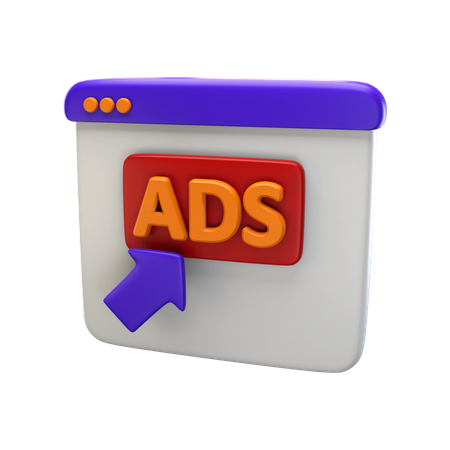 Publicidad web  3D Icon