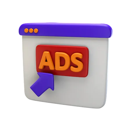 Publicidad web  3D Icon