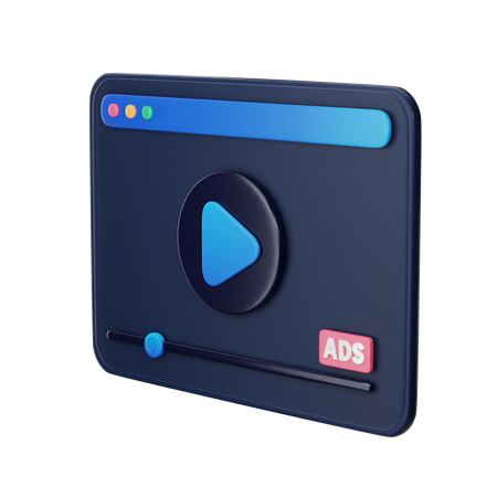 Publicidade em vídeo  3D Icon