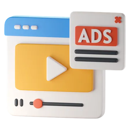 Publicidade em vídeo  3D Icon