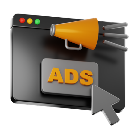 Publicidade on-line  3D Icon