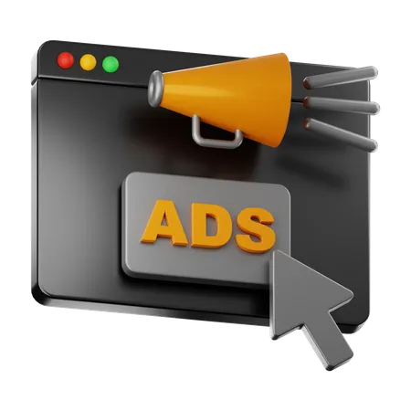 Publicidade on-line  3D Icon