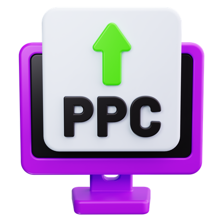 Publicité PPC au paiement par clic  3D Icon