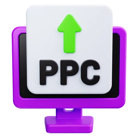 Publicité PPC au paiement par clic  3D Icon