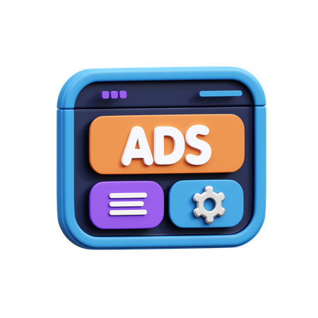 Publicité en ligne  3D Icon