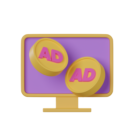 Publicité en ligne  3D Icon