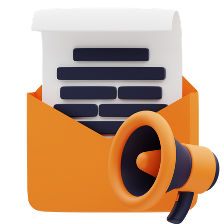 Publicité par courrier  3D Icon