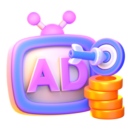 Cible des publicités payantes  3D Icon
