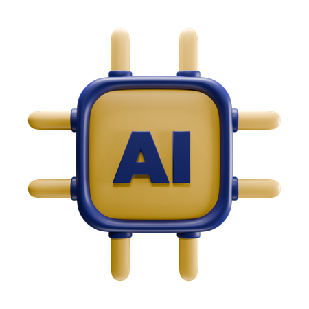 Ai chip  3D Icon