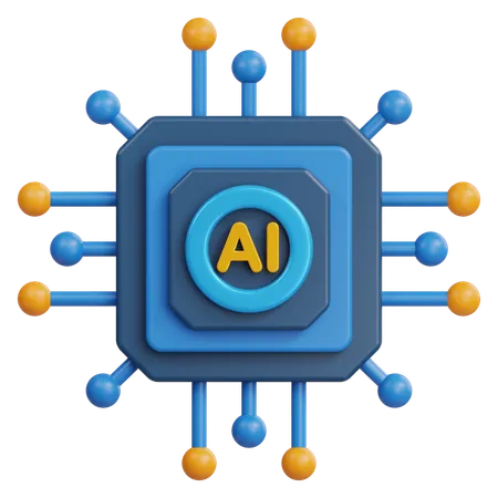 Ai chip  3D Icon