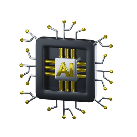 Ai chip  3D Icon