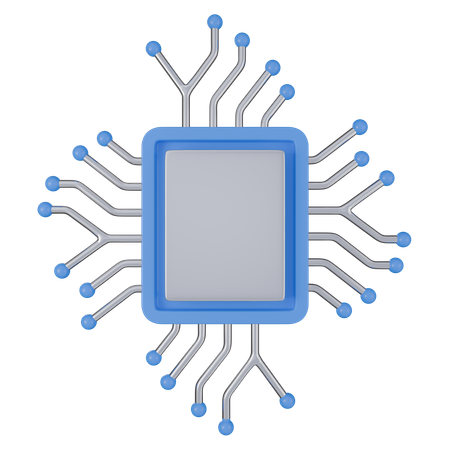 Ai chip  3D Icon