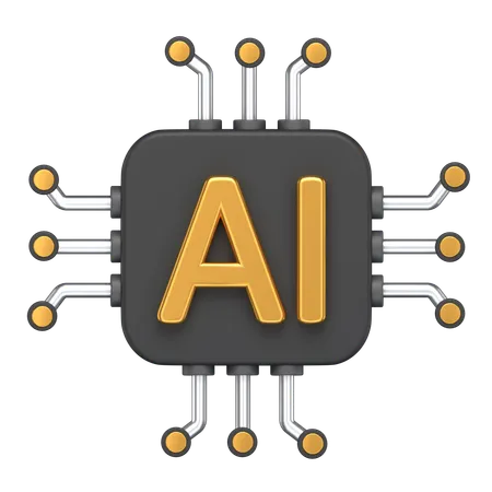 Ai chip  3D Icon