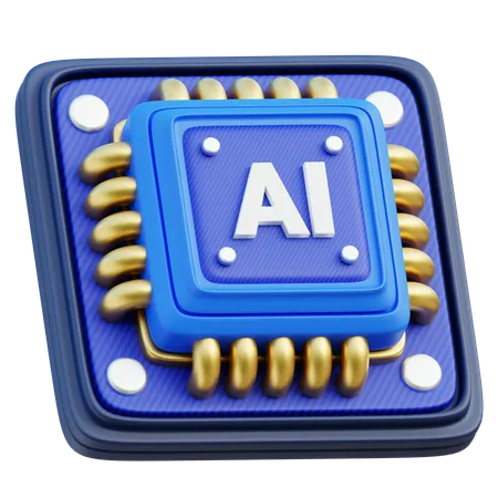 Ai chip  3D Icon