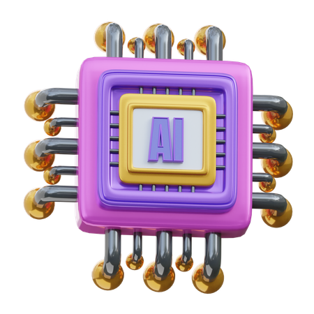 Ai chip  3D Icon