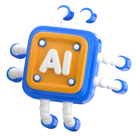 Ai chip  3D Icon