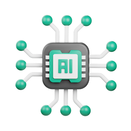 Ai chip  3D Icon