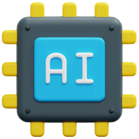 Ai chip  3D Icon