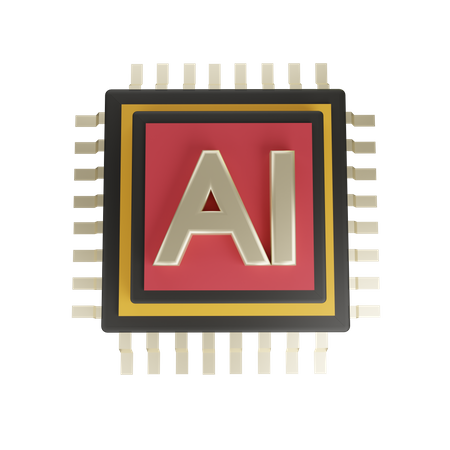 Ai chip  3D Icon