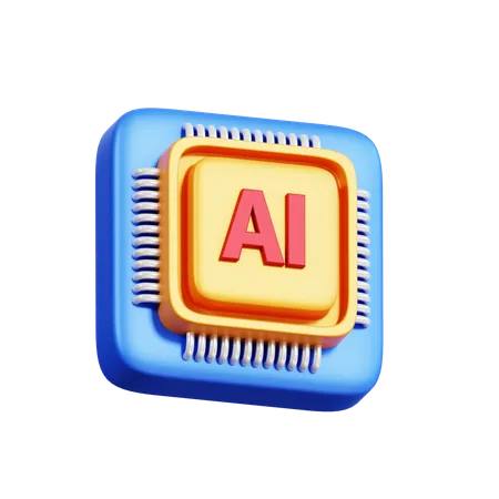 Ai chip  3D Icon