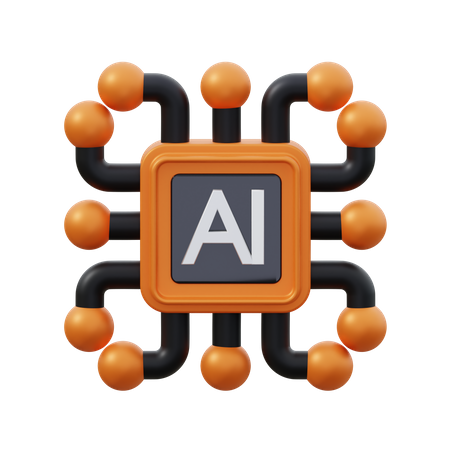 Ai chip  3D Icon