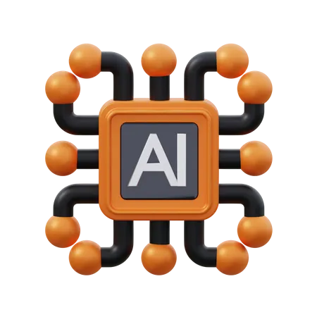 Ai chip  3D Icon