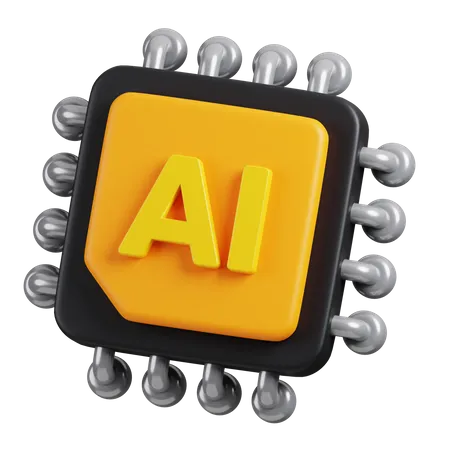 Ai chip  3D Icon