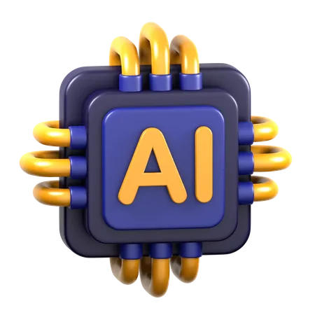 Ai chip  3D Icon