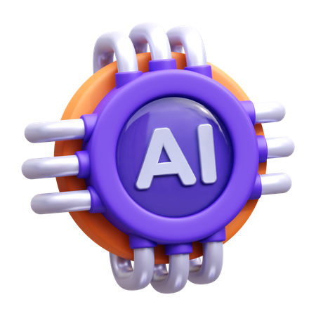 Ai chip  3D Icon