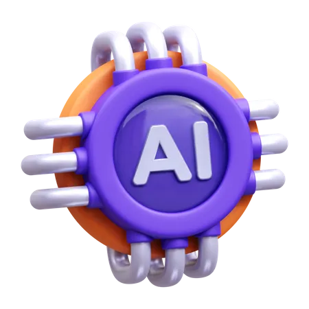 Ai chip  3D Icon