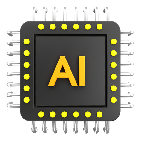 Ai chip  3D Icon